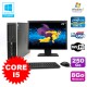 Lot PC HP Elite 8200 SFF Core I5 3.1GHz 8Go 250Go DVD WIFI W7 + Ecran 22"