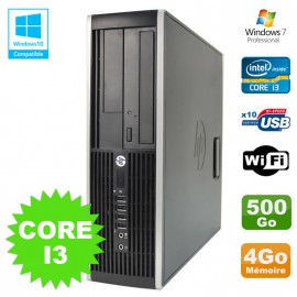 PC HP Elite 8200 SFF Intel Core I3 3.1GHz 4Go Disque 500Go DVD WIFI W7