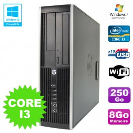 PC HP Elite 8200 SFF Intel Core I3 3.1GHz 8Go Disque 250Go DVD WIFI W7