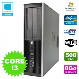 PC HP Elite 8200 SFF Intel Core I3 3.1GHz 8Go Disque 500Go DVD WIFI W7