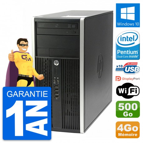 PC Tour HP Compaq Pro 6200 CMT Intel G630 RAM 4Go Disque 500Go Windows 10 Wifi