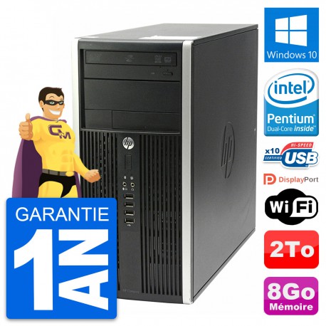 PC Tour HP Compaq Pro 6200 CMT Intel G630 RAM 8Go Disque Dur 2To Windows 10 Wifi
