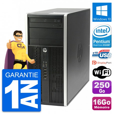 PC Tour HP Compaq Pro 6200 CMT Intel G630 RAM 16Go Disque 250Go Windows 10 Wifi