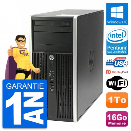 PC Tour HP Compaq Pro 6200 CMT Intel G630 RAM 16Go Disque 1To Windows 10 Wifi