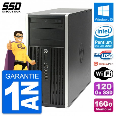 PC Tour HP Compaq Pro 6200 CMT Intel G630 RAM 16Go SSD 120Go Windows 10 Wifi