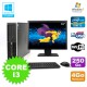 Lot PC HP Elite 8200 SFF Core I3 3.1GHz 4Go 250Go DVD WIFI W7 + Ecran 19"