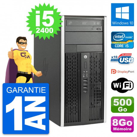 PC Tour HP Compaq Pro 6200 CMT Core i5-2400 RAM 8Go Disque 500Go Windows 10 Wifi
