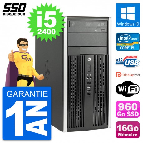 PC Tour HP Compaq Pro 6200 CMT Intel i5-2400 RAM 16Go SSD 960Go Windows 10 Wifi