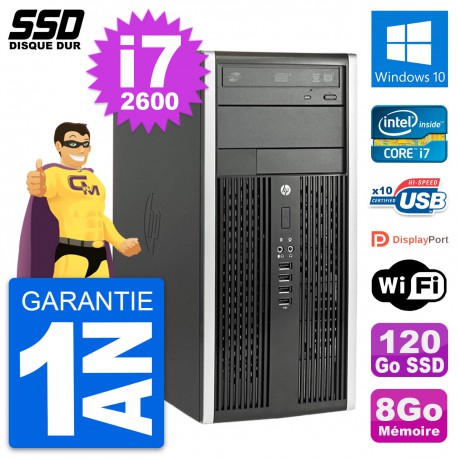 PC Tour HP Compaq Pro 6200 CMT Intel i7-2600 RAM 8Go SSD 120Go Windows 10 Wifi