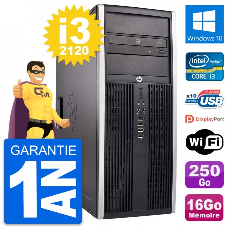 PC Tour HP Elite 8300 Intel Core i3-2120 RAM 16Go Disque 250Go Windows 10 Wifi