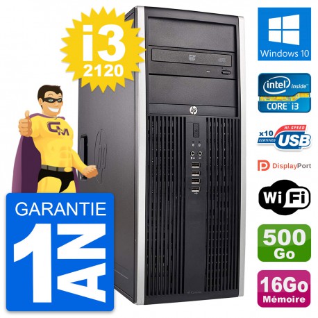 PC Tour HP Elite 8300 Intel Core i3-2120 RAM 16Go Disque 500Go Windows 10 Wifi