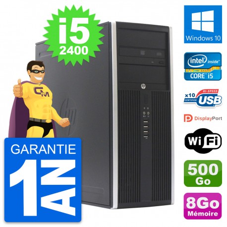 PC Tour HP Elite 8300 Intel Core i5-2400 RAM 8Go Disque 500Go Windows 10 Wifi