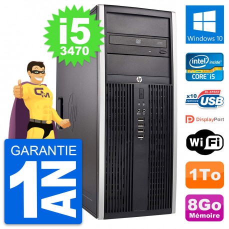 PC Tour HP Elite 8300 Intel Core i5-3470 RAM 8Go Disque Dur 1To Windows 10 Wifi