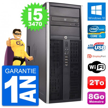 PC Tour HP Elite 8300 Intel Core i5-3470 RAM 8Go Disque Dur 2To Windows 10 Wifi
