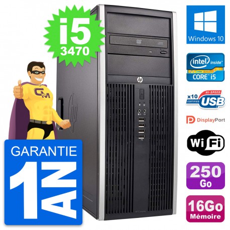 PC Tour HP Elite 8300 Intel Core i5-3470 RAM 16Go Disque 250Go Windows 10 Wifi