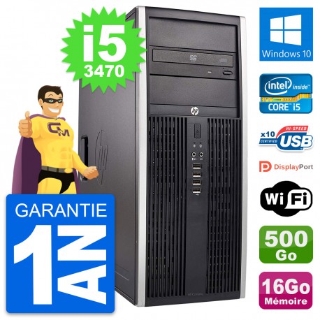 PC Tour HP Elite 8300 Intel Core i5-3470 RAM 16Go Disque 500Go Windows 10 Wifi