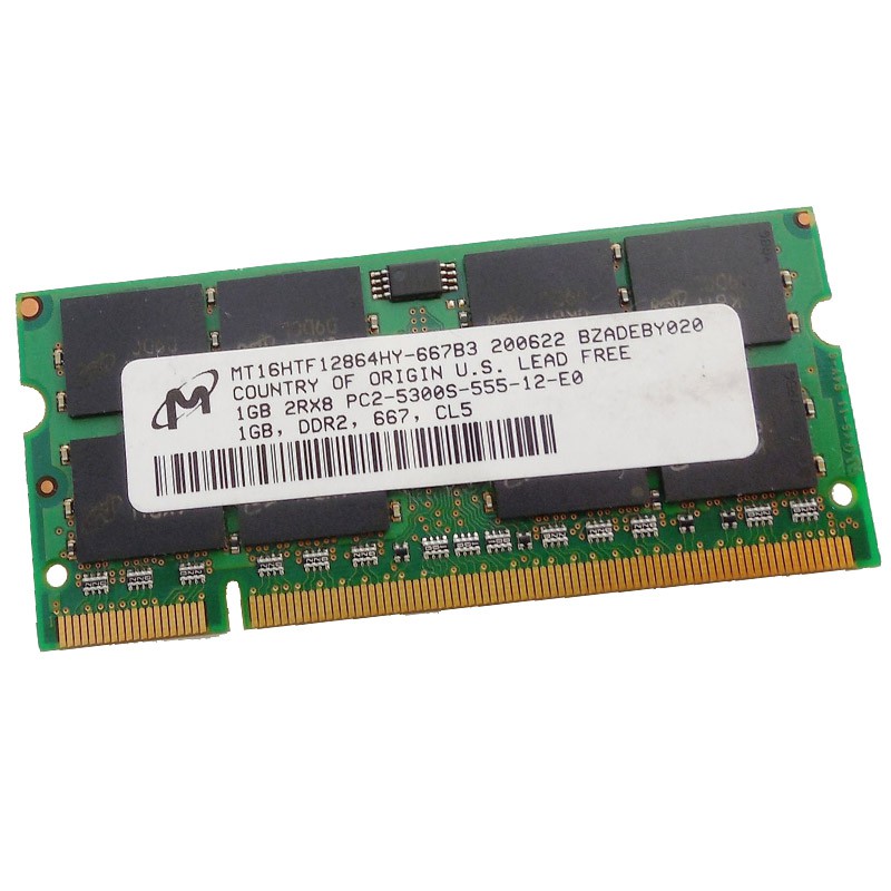 Samsung barrette memoire DDRII 1Gb PC2 5300S 555 12 E3 M470T2953EZ3 CE6