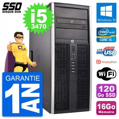 PC Tour HP Elite 8300 Intel Core i5-3470 RAM 16Go SSD 120Go Windows 10 Wifi