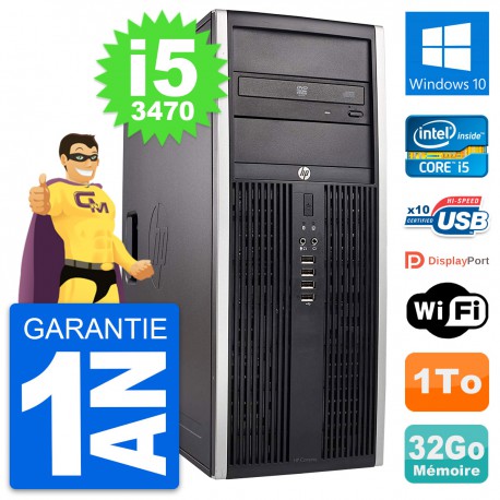 PC Tour HP Elite 8300 Intel Core i5-3470 RAM 32Go Disque Dur 1To Windows 10 Wifi
