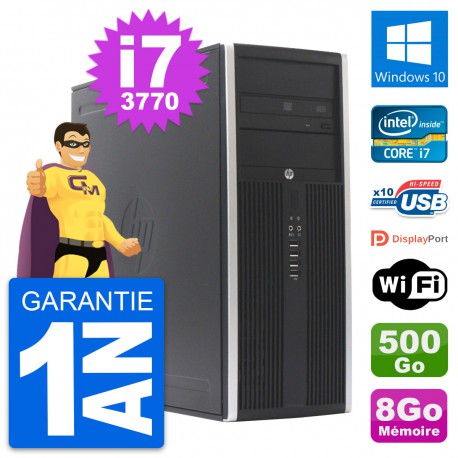 PC Tour HP Elite 8300 Intel Core i7-3770 RAM 8Go Disque 500Go Windows 10 Wifi