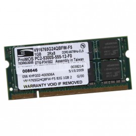 1Go RAM PC Portable PROMOS V916765G24QBFW-F5 PC2-5300U DDR2 667MHz CL5