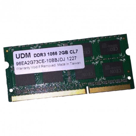 1Go RAM PC Portable UDM 96EA2G73CE-10BBJDJ SODIMM DDR3 PC3-8500U 1066MHz CL7