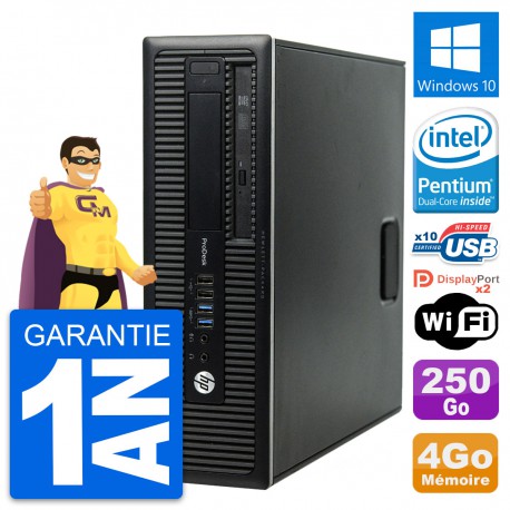 PC HP ProDesk 600 G1 SFF Intel G3220 RAM 4Go Disque Dur 250Go Windows 10 Wifi