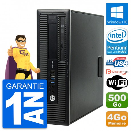 PC HP ProDesk 600 G1 SFF Intel G3220 RAM 4Go Disque Dur 500Go Windows 10 Wifi