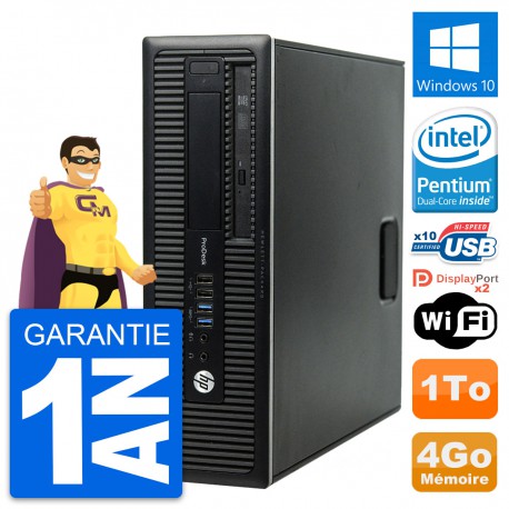 PC HP ProDesk 600 G1 SFF Intel G3220 RAM 4Go Disque Dur 1To Windows 10 Wifi