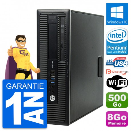 PC HP ProDesk 600 G1 SFF Intel G3220 RAM 8Go Disque Dur 500Go Windows 10 Wifi
