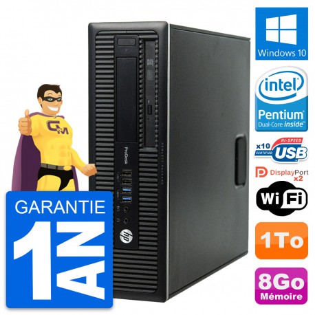 PC HP ProDesk 600 G1 SFF Intel G3220 RAM 8Go Disque Dur 1To Windows 10 Wifi