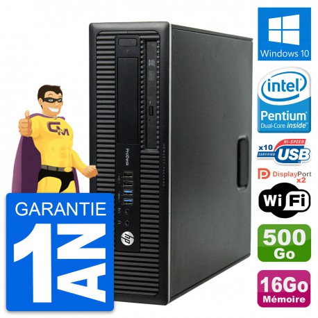 PC HP ProDesk 600 G1 SFF Intel G3220 RAM 16Go Disque Dur 500Go Windows 10 Wifi