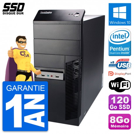 PC Tour Lenovo ThinkCentre M91p Intel G630 RAM 8Go SSD 120Go Windows 10 Wifi