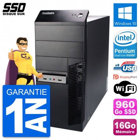 PC Tour Lenovo ThinkCentre M91p Intel G630 RAM 16Go SSD 960Go Windows 10 Wifi