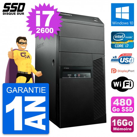PC Tour Lenovo ThinkCentre M91p Intel i7-2600 RAM 16Go SSD 480Go Windows 10 Wifi