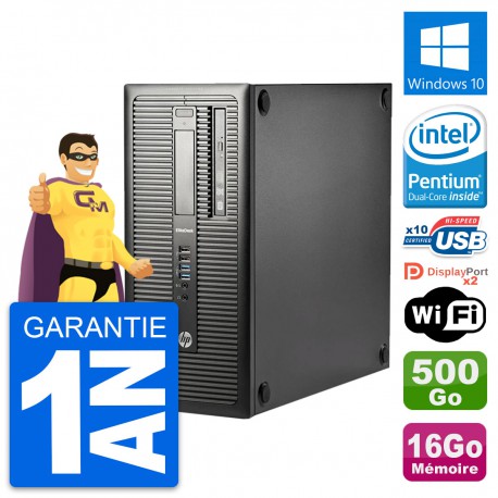 PC Tour HP EliteDesk 800 G1 Intel G3220 RAM 16Go Disque 500Go Windows 10 Wifi