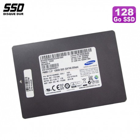 SSD 128Go Samsung MZ7TE128HMGR-000L1 SSD0E38400 16200604 45K0639 SATA 2.5"