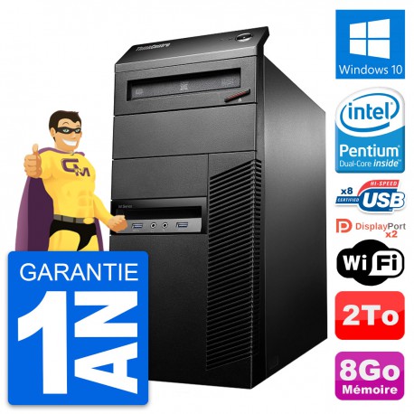 PC Tour Lenovo ThinkCentre M93p Intel G3220 RAM 8Go Disque 2To Windows 10 Wifi