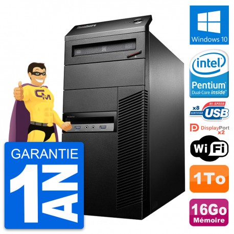 PC Tour Lenovo ThinkCentre M93p Intel G3220 RAM 16Go Disque 1To Windows 10 Wifi