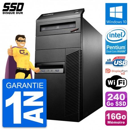 PC Tour Lenovo ThinkCentre M93p Intel G3220 RAM 16Go SSD 240Go Windows 10 Wifi