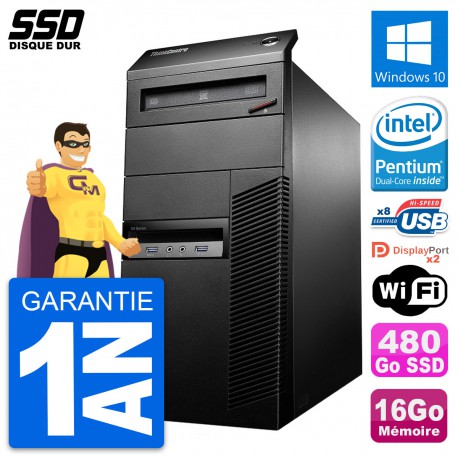 PC Tour Lenovo ThinkCentre M93p Intel G3220 RAM 16Go SSD 480Go Windows 10 Wifi