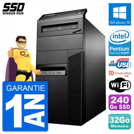 PC Tour Lenovo ThinkCentre M93p Intel G3220 RAM 32Go SSD 240Go Windows 10 Wifi