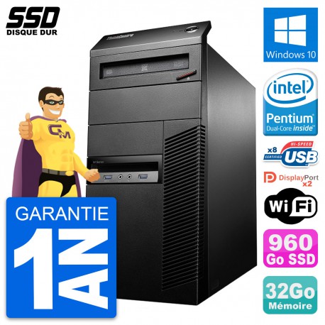 PC Tour Lenovo ThinkCentre M93p Intel G3220 RAM 32Go SSD 960Go Windows 10 Wifi