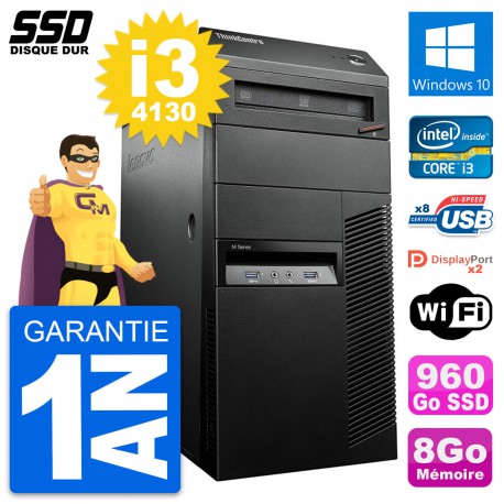 PC Tour Lenovo ThinkCentre M93p Intel i3-4130 RAM 8Go SSD 960Go Windows 10 Wifi