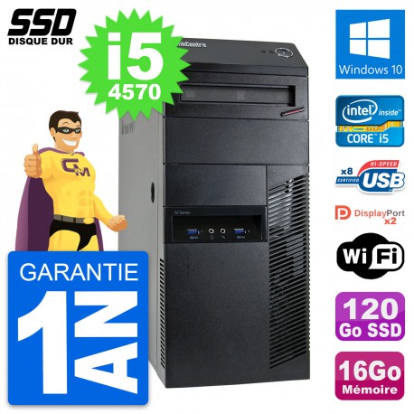 PC Tour Lenovo ThinkCentre M93p Intel i5-4570 RAM 16Go SSD 120Go Windows 10 Wifi