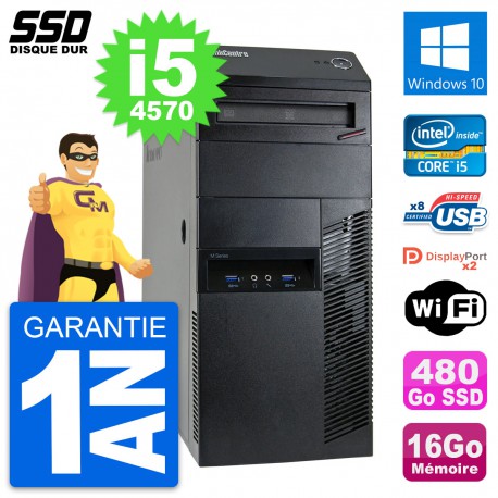 PC Tour Lenovo ThinkCentre M93p Intel i5-4570 RAM 16Go SSD 480Go Windows 10 Wifi