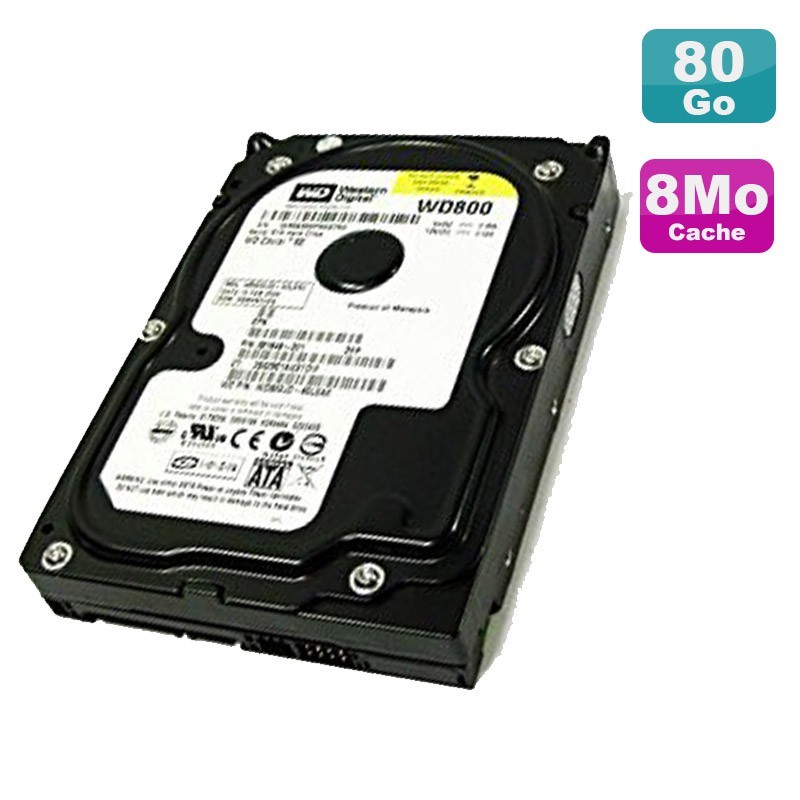 Disque Dur 80Go SATA 3.5" Western Digital Caviar SE WD800JD-08LSA0 ...