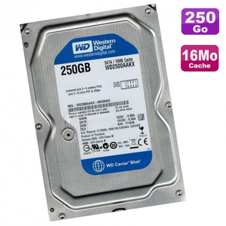 Disque Dur 250Go SATA 3.5" Western Digital CaviarBlue WD2500AAKX-00ERMA0 7200RPM