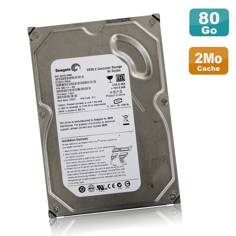 Seagate Barracuda Disque dur Interne SATA 7200 tr/min 250 Go