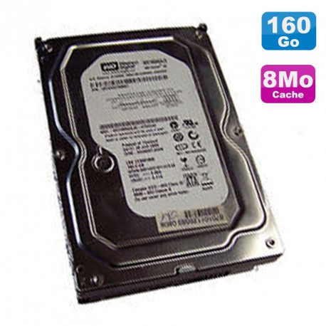 Disque Dur 160Go SATA 3.5" Western Digital Caviar SE WD1600AAJS-07WAA0 7200 8Mo